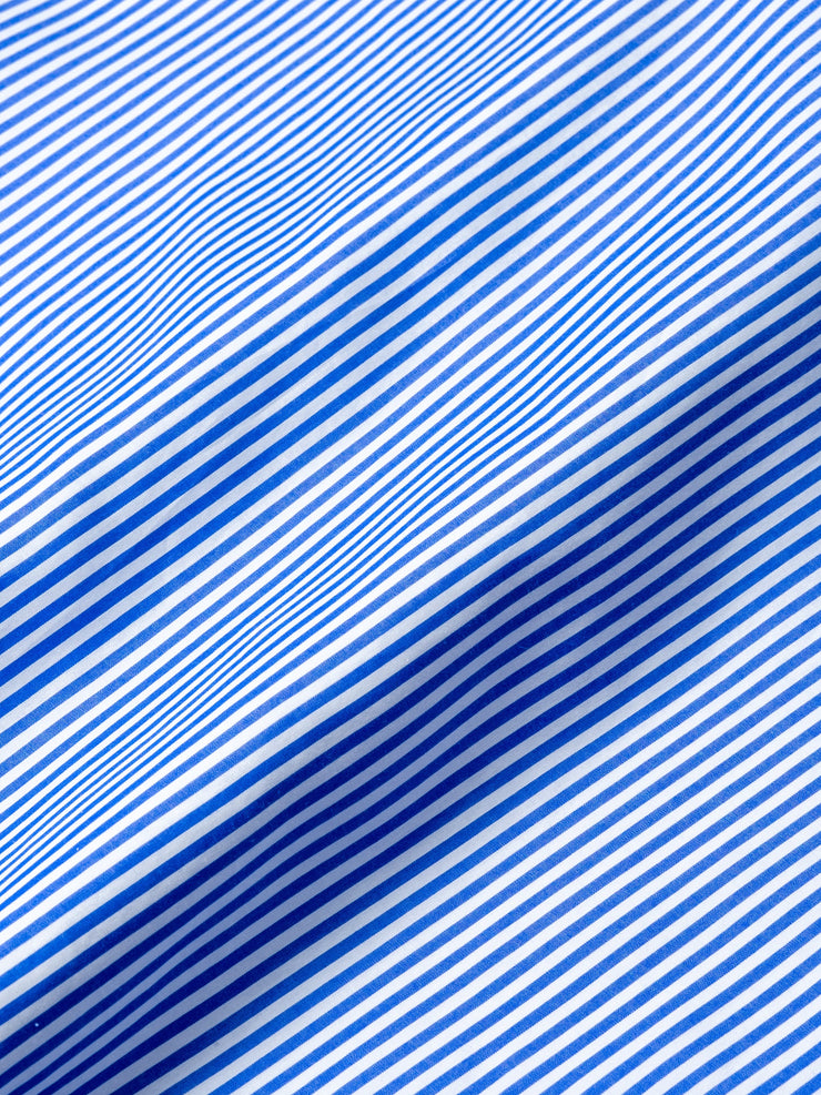 Blue Poplin Stripe