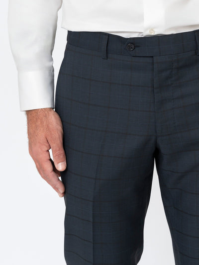 Navy Prince of Wales with Onyx Overcheck Trouser
