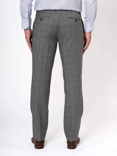 Grey & Blue Luxury Check Trouser