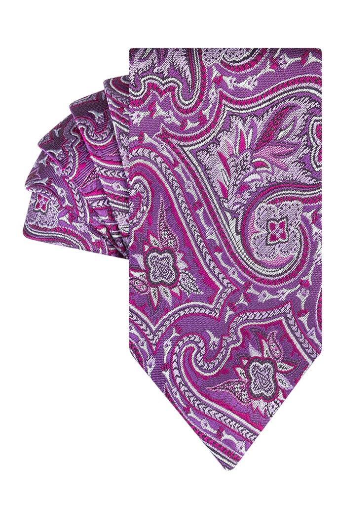 Purple Ombre Paisley Tie